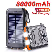 80000mAh solar power bank